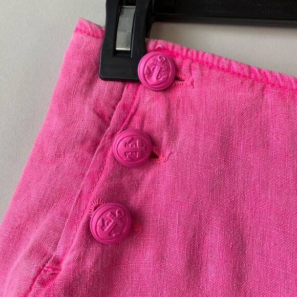 L'Agence Jude High-Rise Sailor Shorts Womens‎ Size 23 Pink Linen Casual Chic - Picture 5 of 11